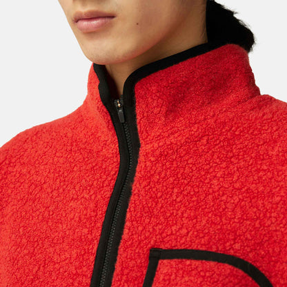 Recycled Wool Boa Vest | Orange