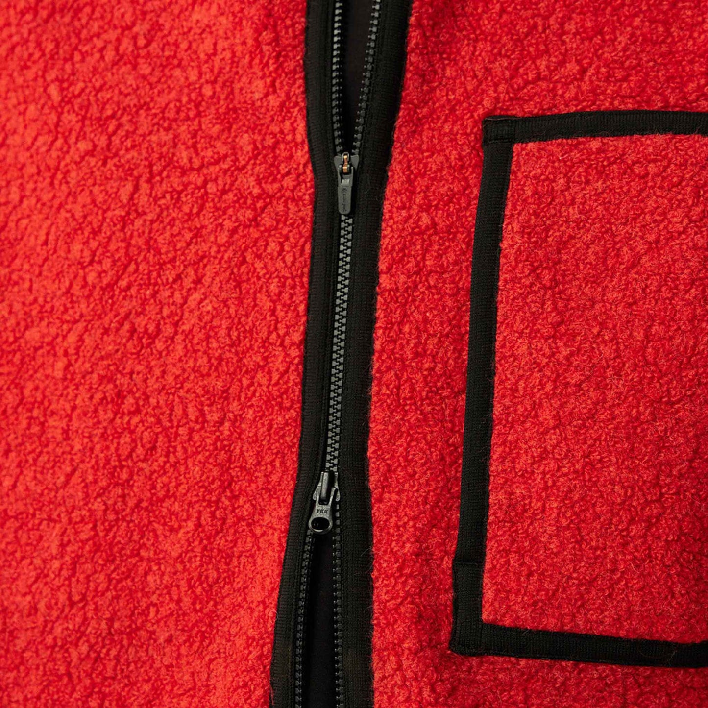 Recycled Wool Boa Vest | Orange