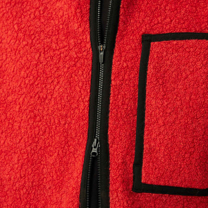 Recycled Wool Boa Vest | Orange