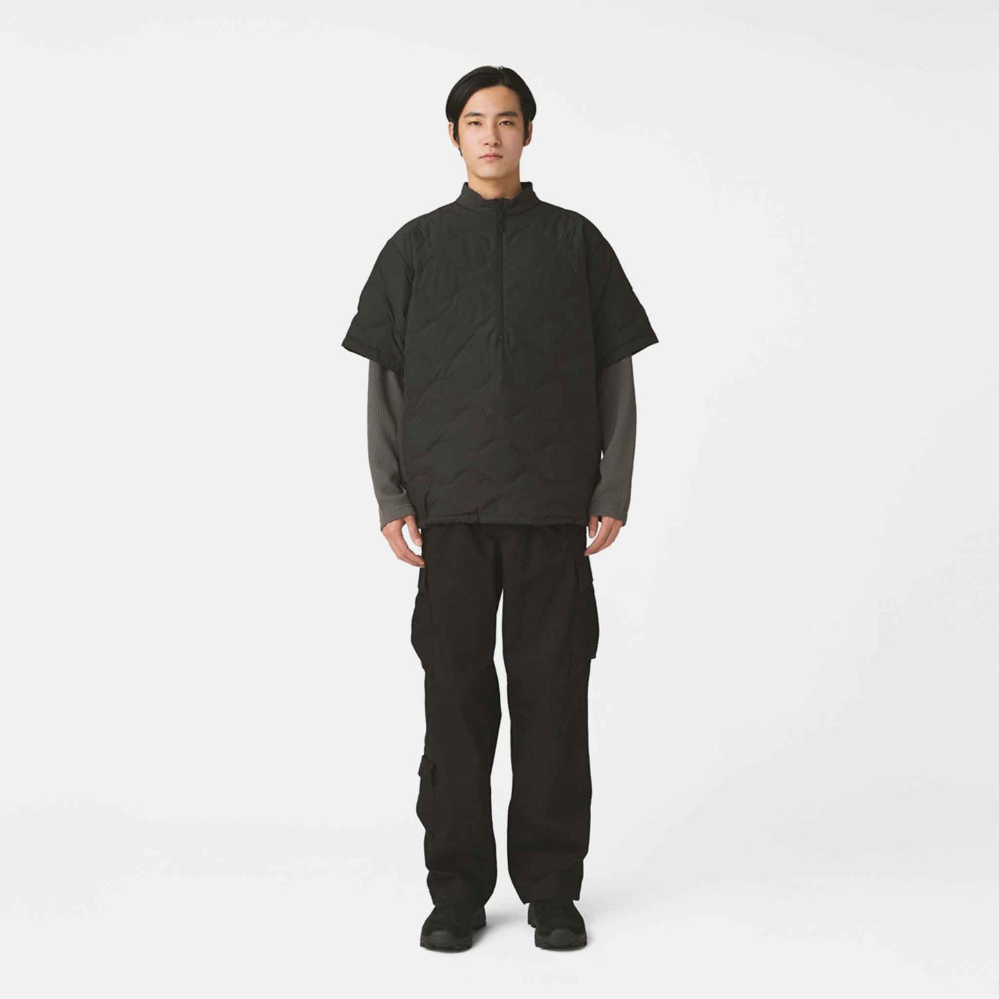 Seamless Quilted Down Pullover | Olive
