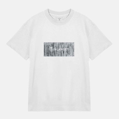 Snöiga träd Boxy Tee | Vit