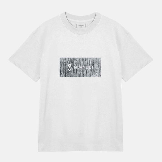 Snöiga träd Boxy Tee | Vit