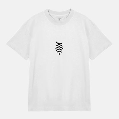 Svart Logo Boxy Tee | Vit
