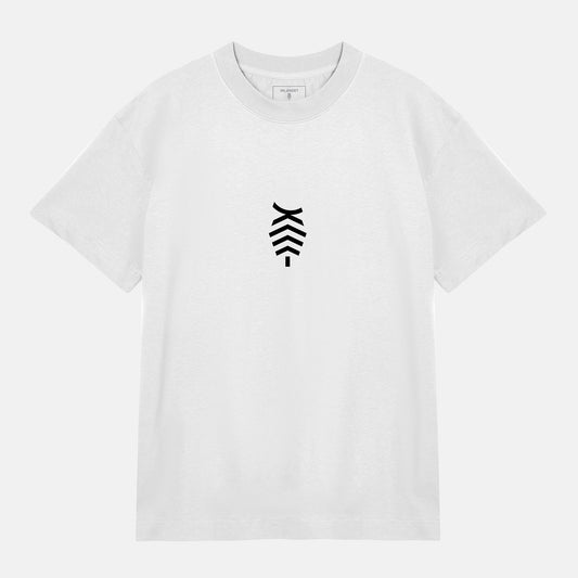 Svart Logo Boxy Tee | Vit