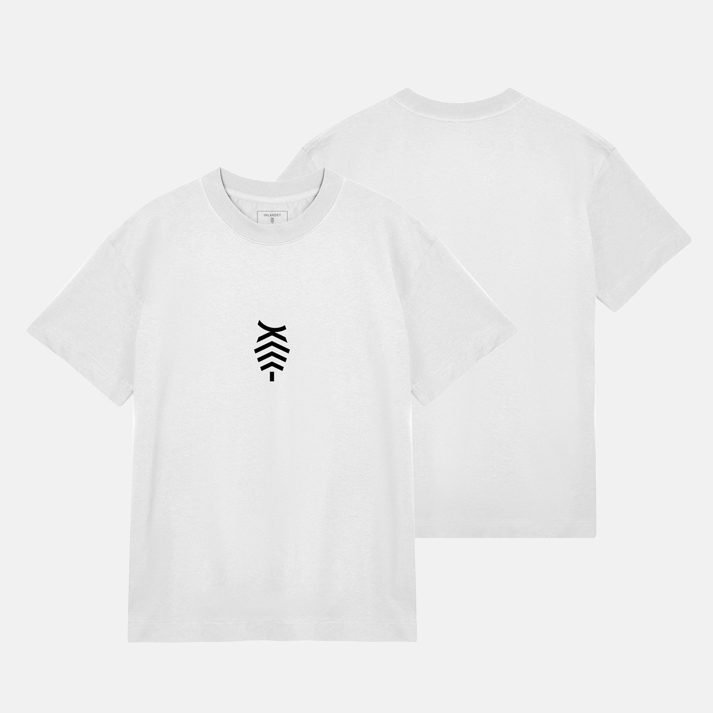Svart Logo Boxy Tee | Vit