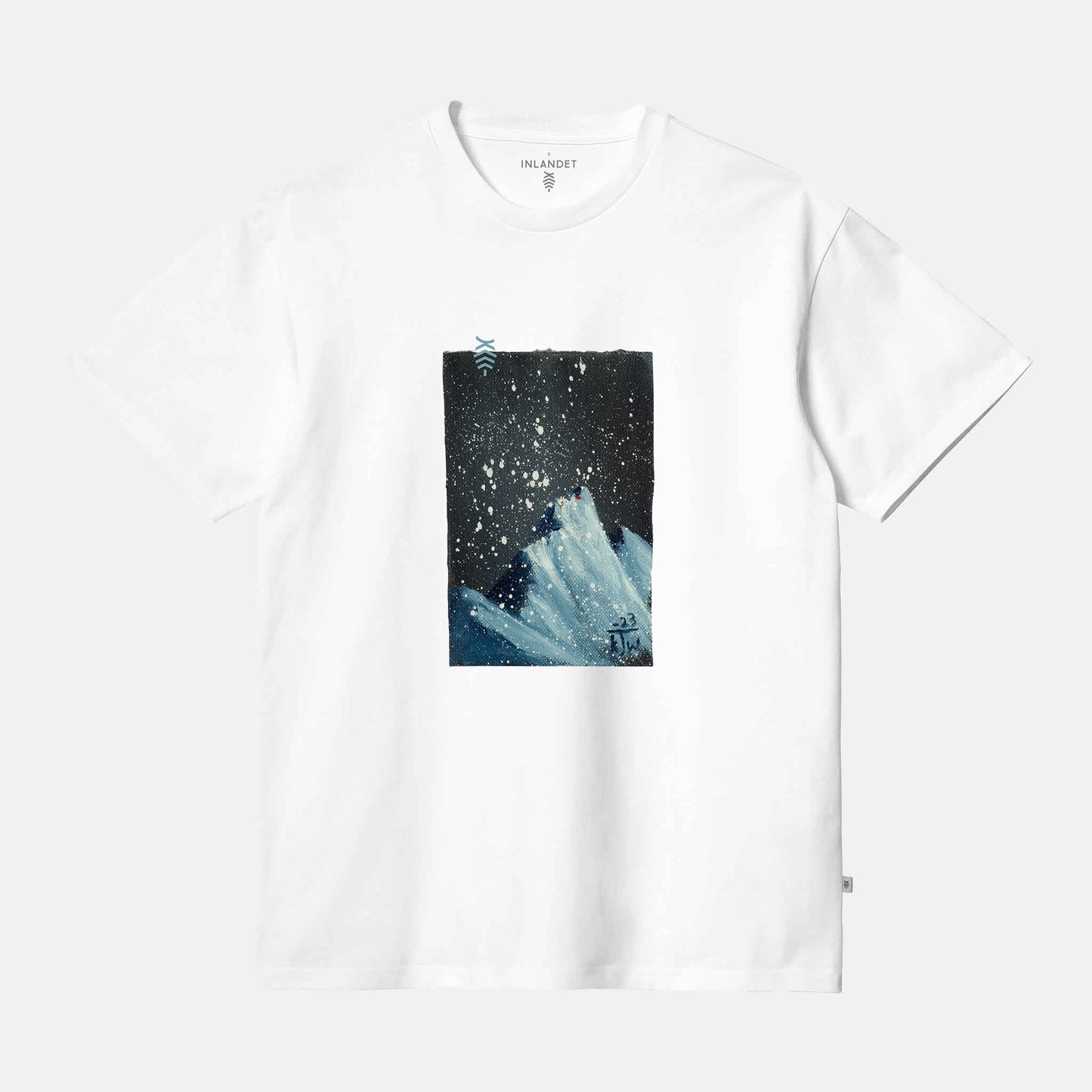JW Färgstänkta Berg Regular Tee | Vit