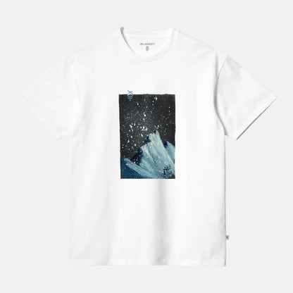 JW Färgstänkta Berg Regular Tee | Vit