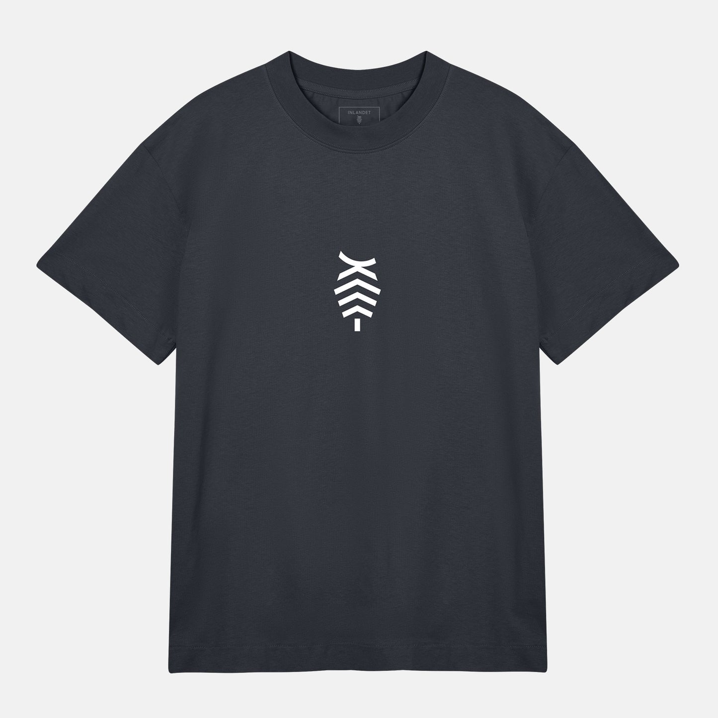 Vit Logo Boxy Tee | Svartgrå