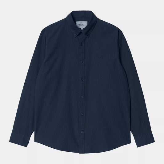 L/S Bolton Shirt | Dark Navy garment dyed