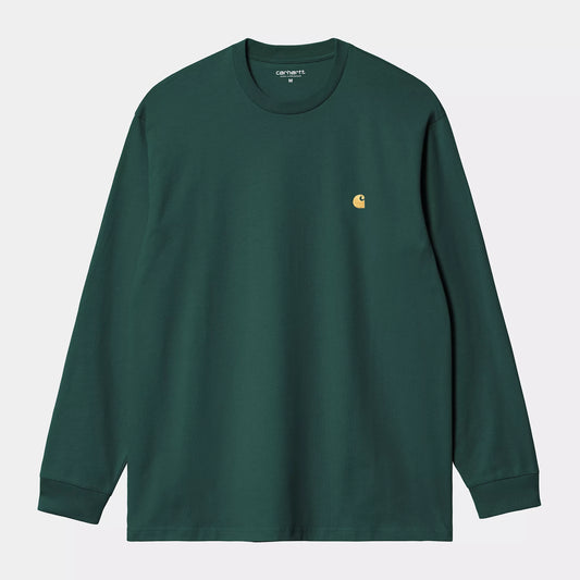 L/S Chase T-Shirt | Dark Fir / Gold