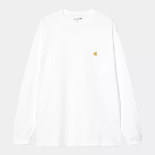 L/S Chase T-Shirt | White / Gold