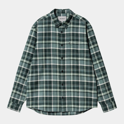 L/S Fendrick Shirt | Fendrick Check, Deep Lagoon