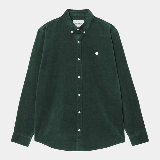 L/S Madison Fine Cord Shirt | Conifer / Wax