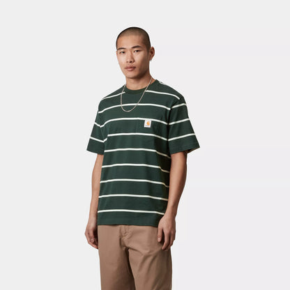 S/S Aiken Pocket T-Shirt | Aiken Stripe, Conifer