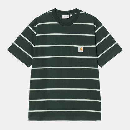 S/S Aiken Pocket T-Shirt | Aiken Stripe, Conifer