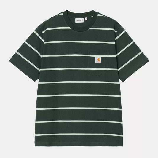 S/S Aiken Pocket T-Shirt | Aiken Stripe, Conifer