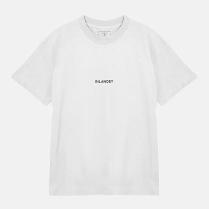 Svart Logo Mönster Bak Boxy Tee | Vit